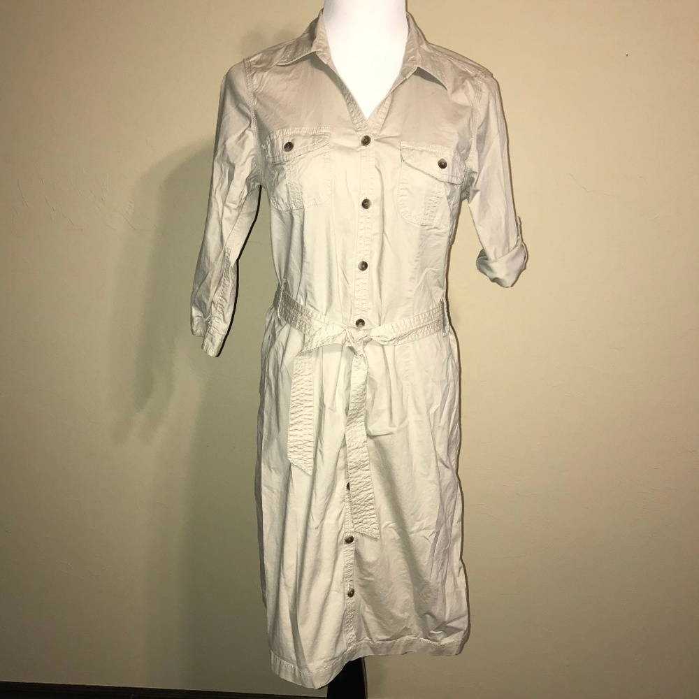 Sonoma Button Front Khaki Dress